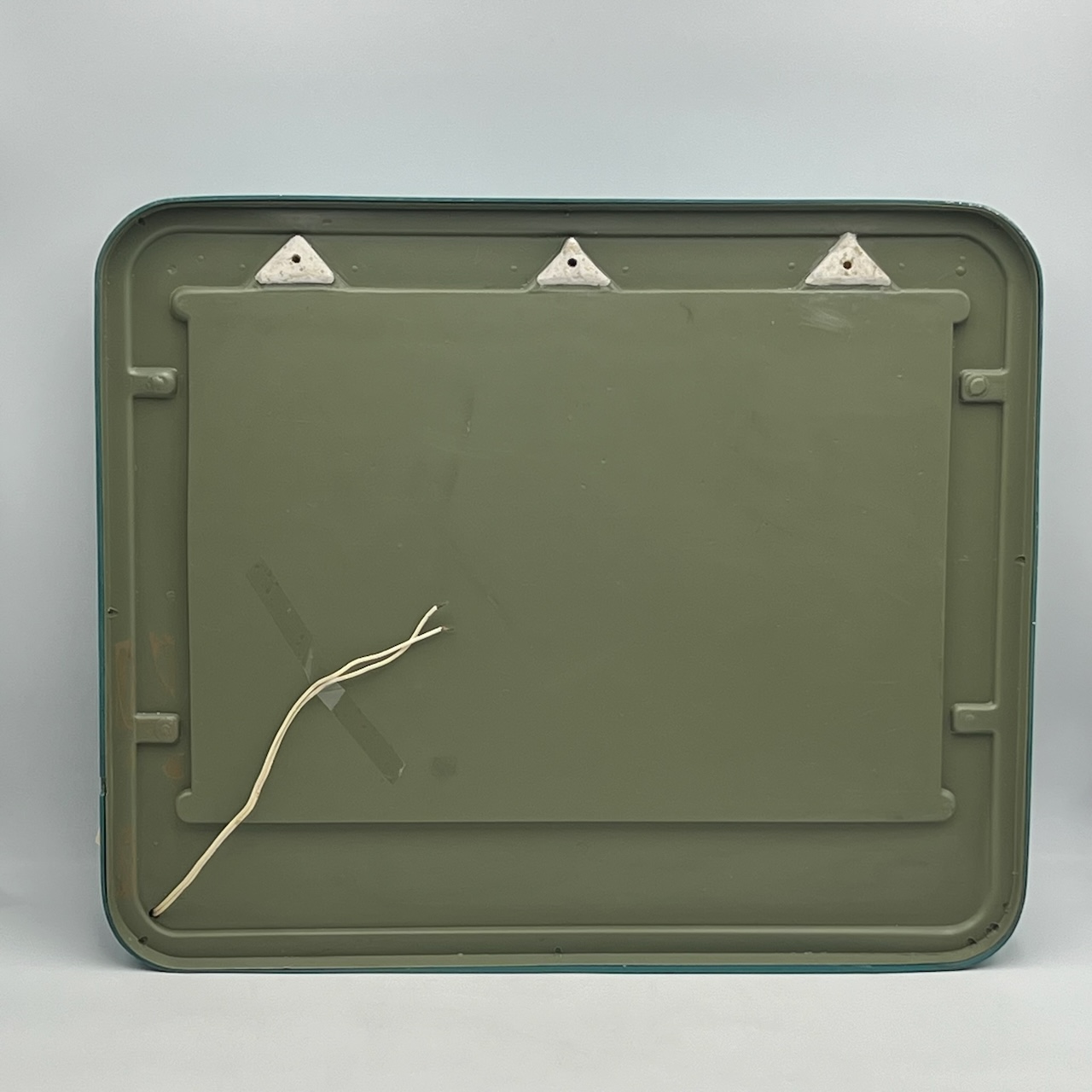 Space Age Turquoise Wall Mirror with Lights 70s - Image 3