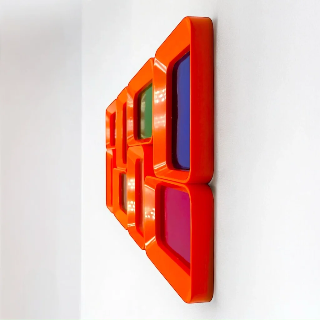 Vibrant 70s Photo Frame Orange Pop Art Wall Treasure - Image 3