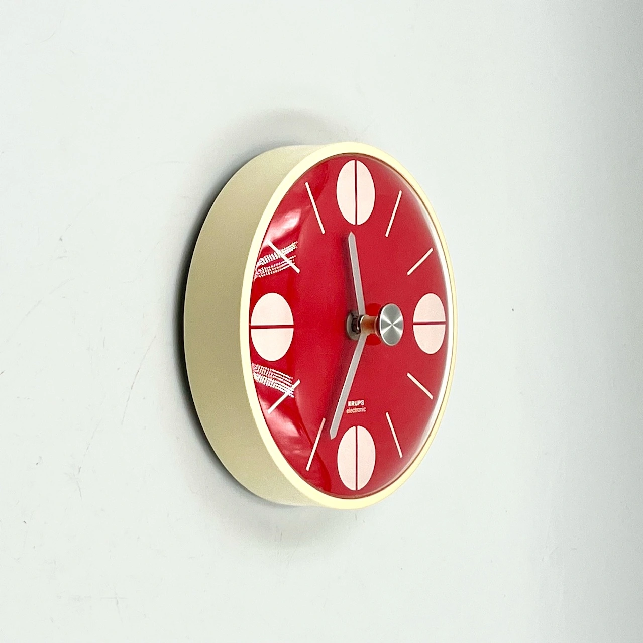 Vintage 1970s Krups Space Age Wall Clock – Orange Dial Edition - Image 4