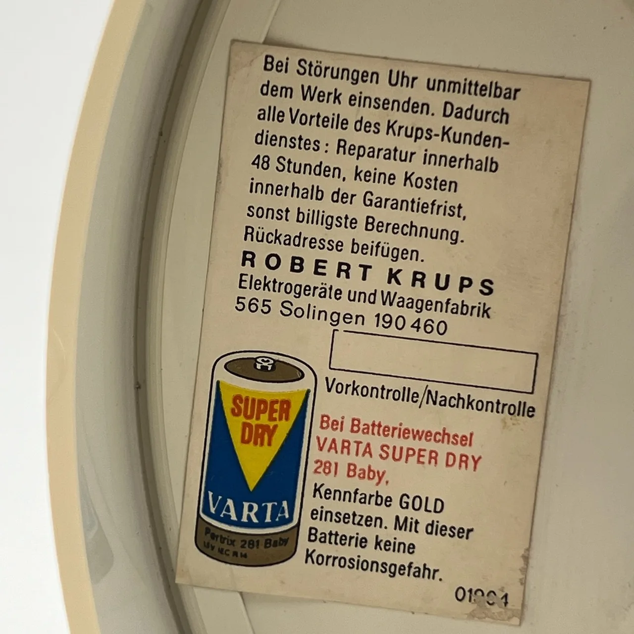 Vintage 1970s Krups Space Age Wall Clock – Orange Dial Edition - Image 7