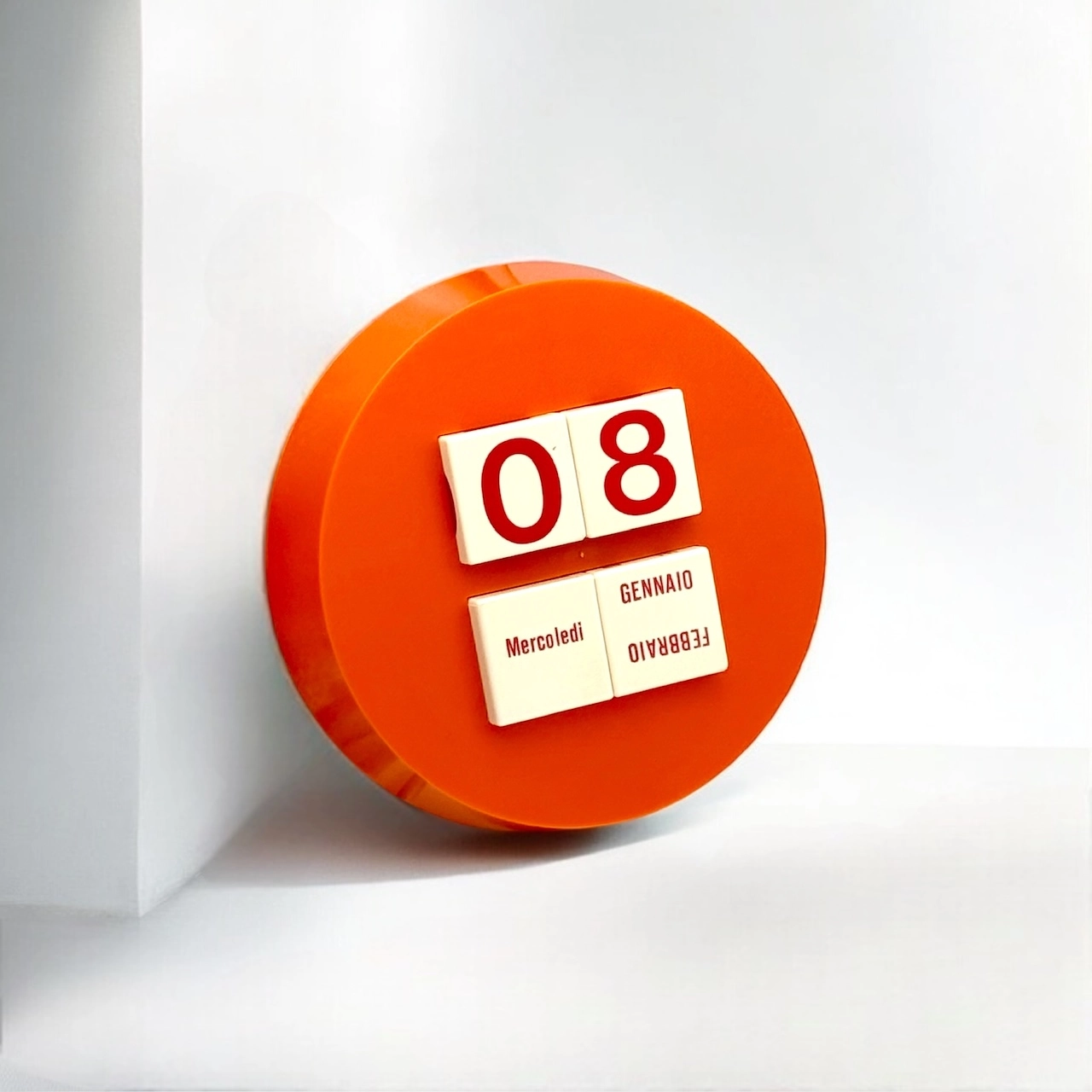 Vintage 1970s Space Age Calendar – Iconic Italian Design in Orange - Image 2