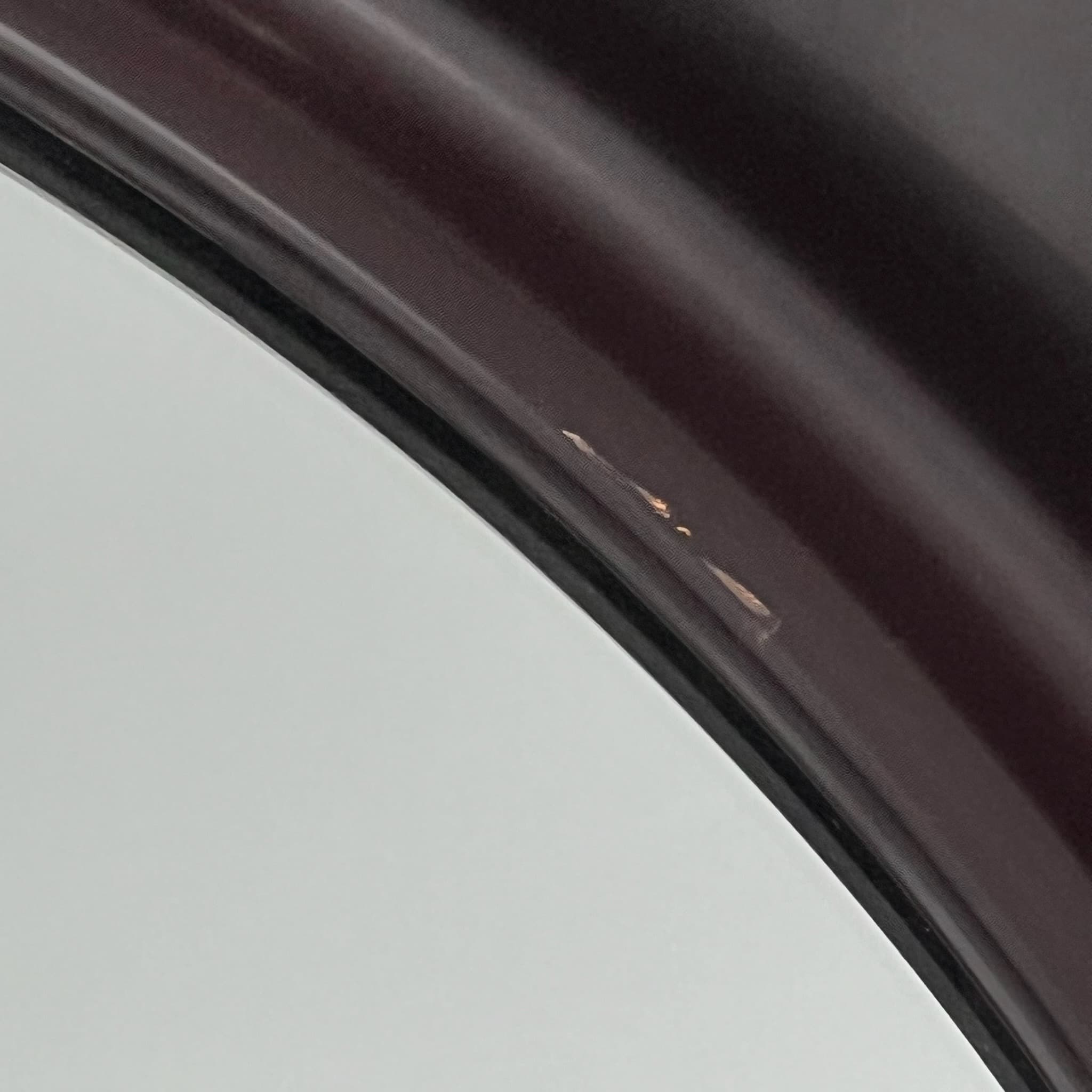 Rare Chocolate Brown Vintage 70s Mirror by Dal Vera Italy - Image 2