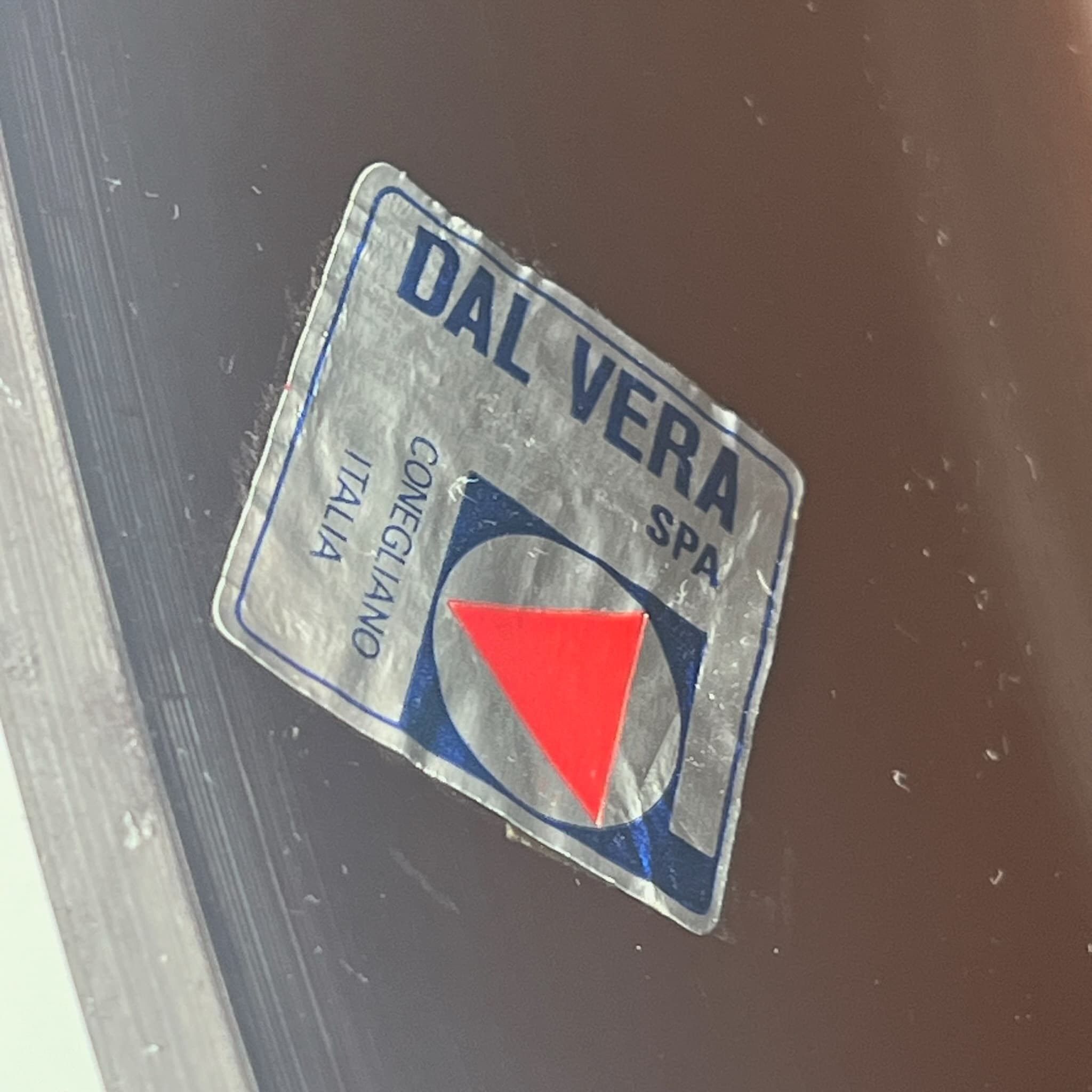 Rare Chocolate Brown Vintage 70s Mirror by Dal Vera Italy - Image 4