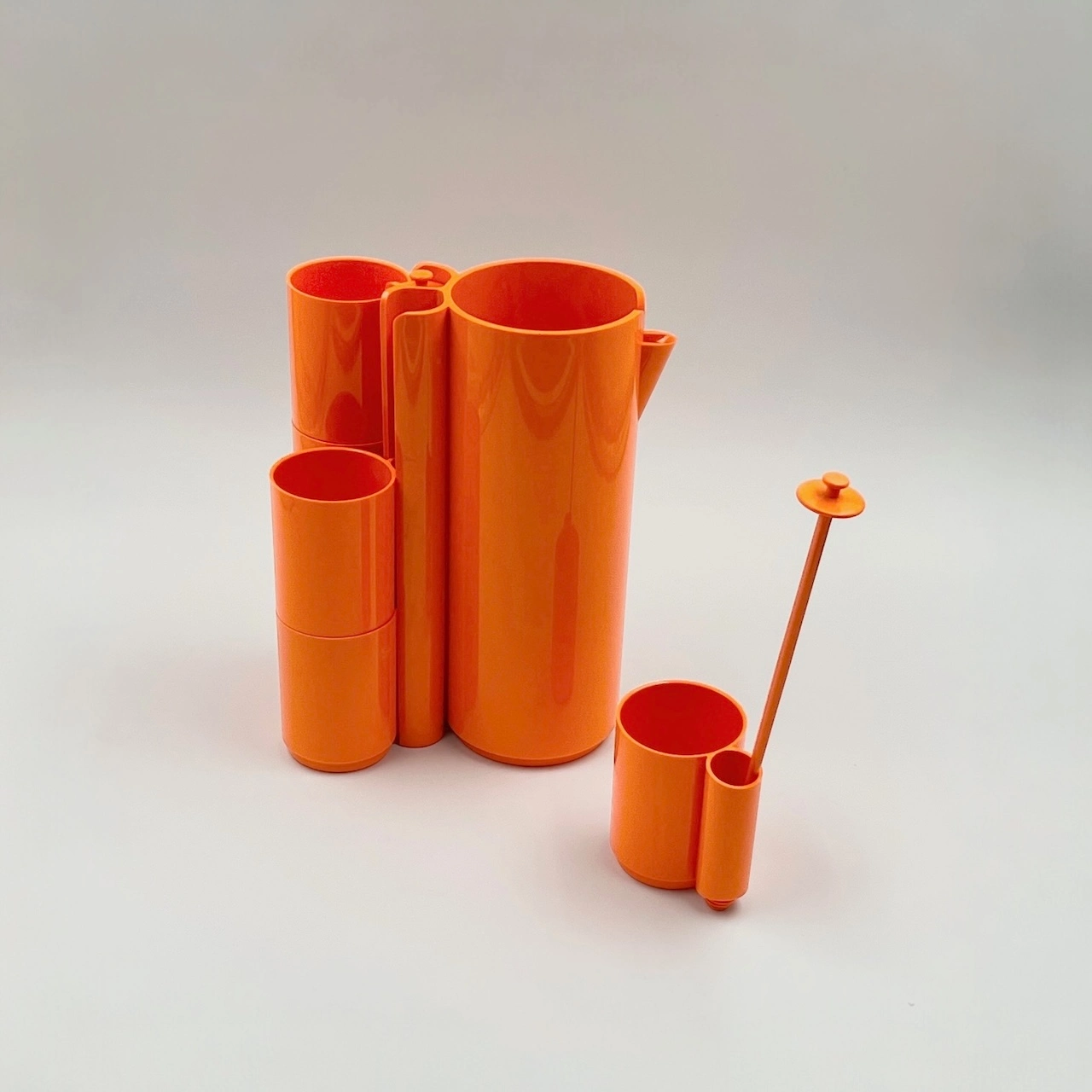 Vintage Drinking Set Orangeade JP Vitrac 70s - Image 7