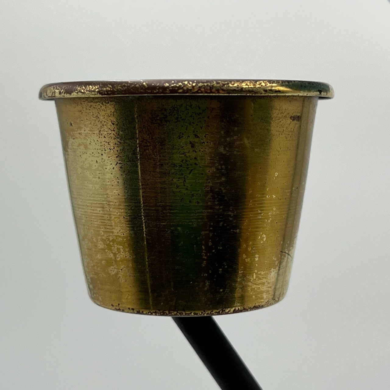 Rare Ashtray Turquoise Metal and Brass 50s - Image 3