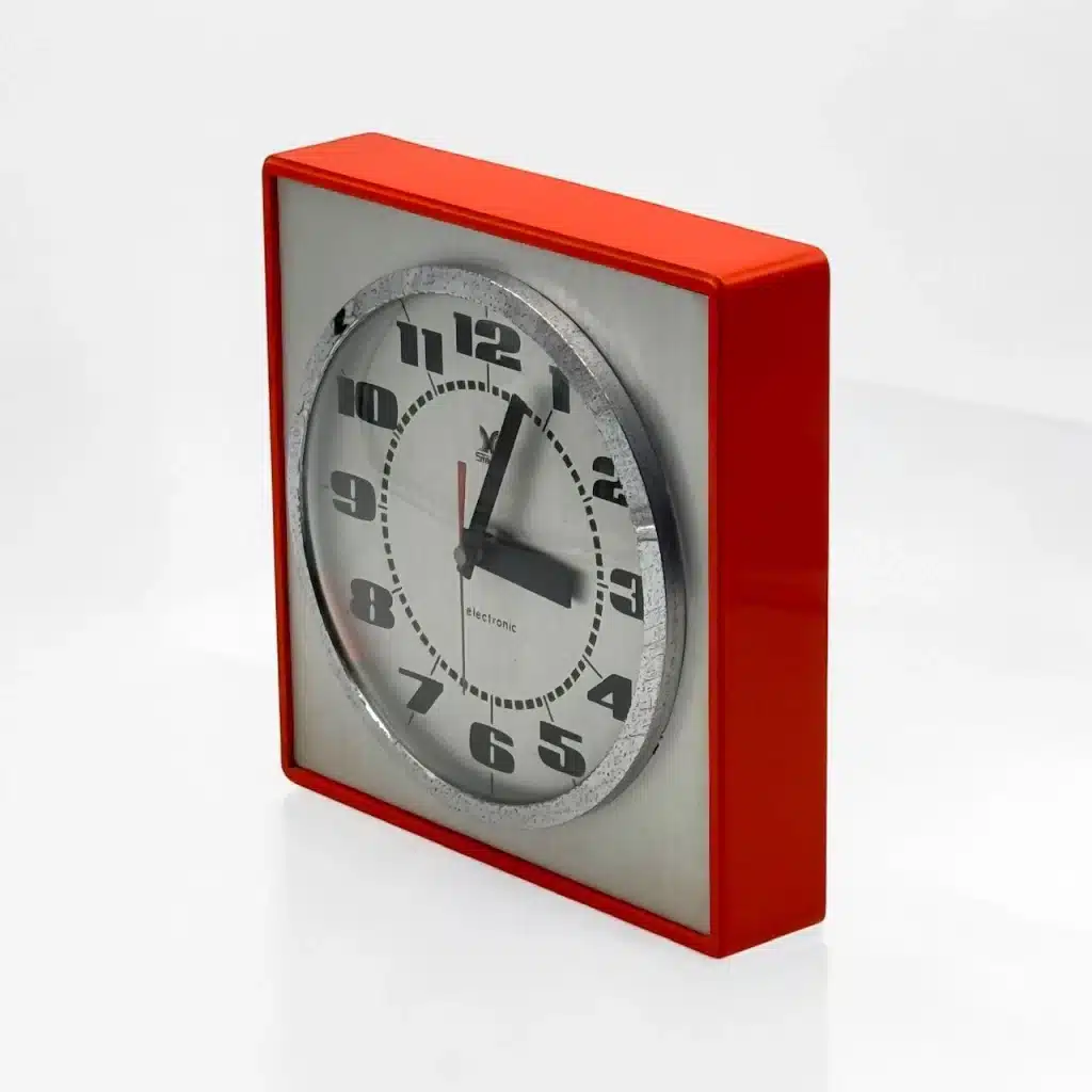 Vintage Wall Clock Stärke 60s/70s – Orange & Chrome Design - Image 11