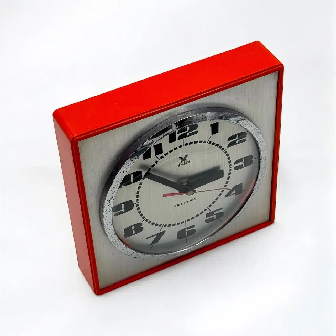 Vintage Wall Clock Stärke 60s/70s – Orange & Chrome Design - Image 9