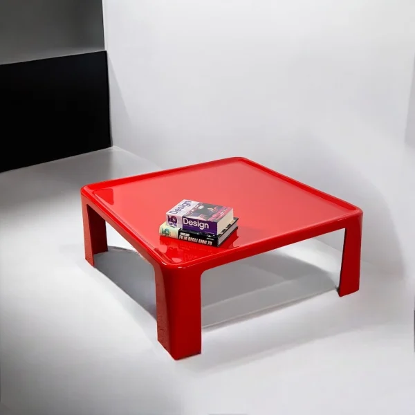 Amanta Table Red Fiberglass - Iconic Bellini 60s Design
