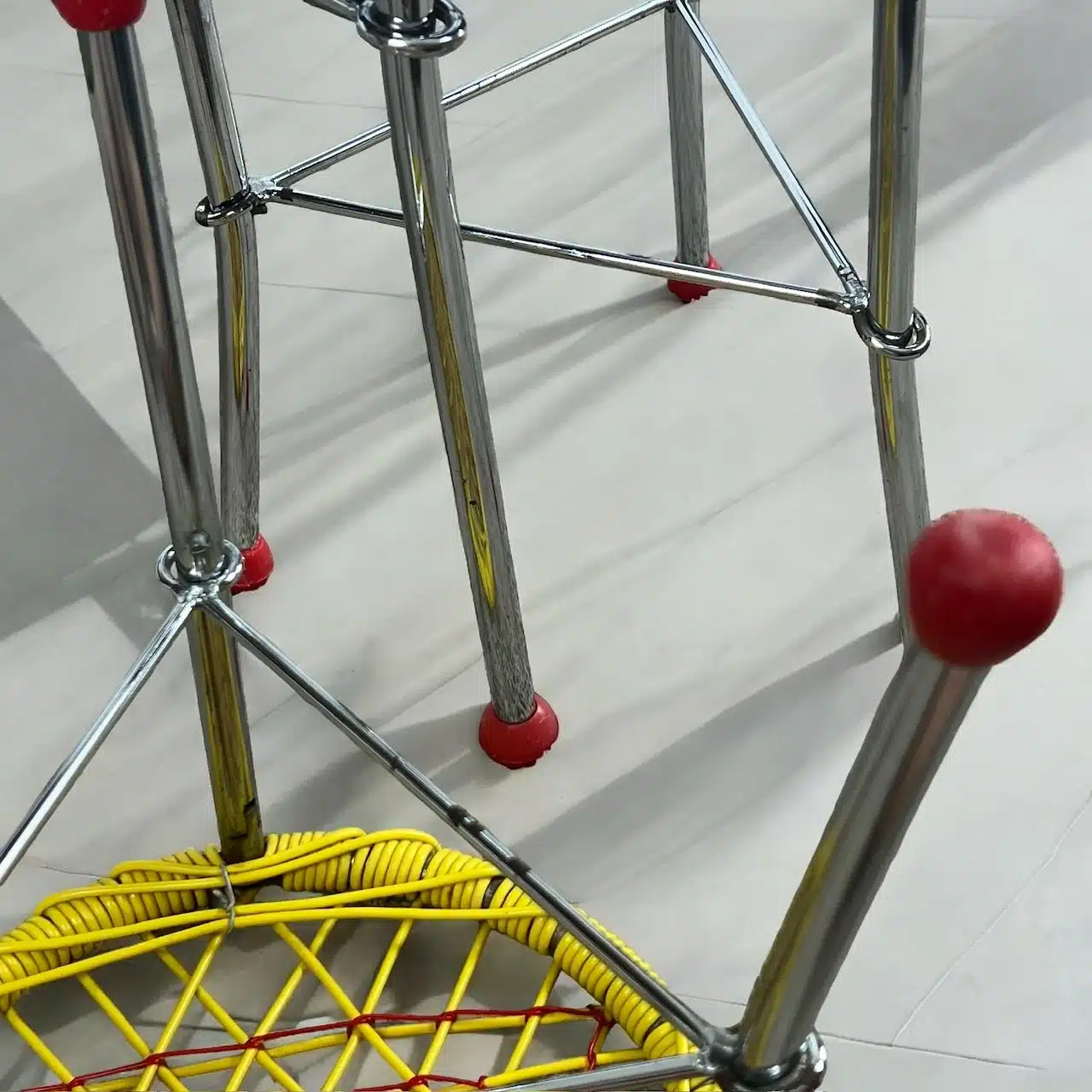 Beautiful Vintage 60s Kids Table with Colorful Folding Chairs - Image 2