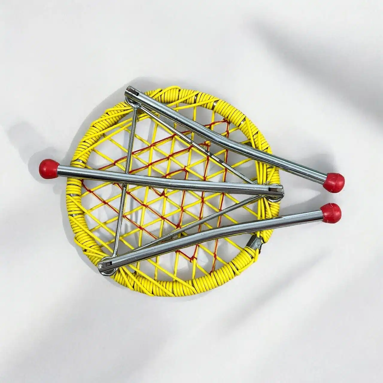 Beautiful Vintage 60s Kids Table with Colorful Folding Chairs - Image 6