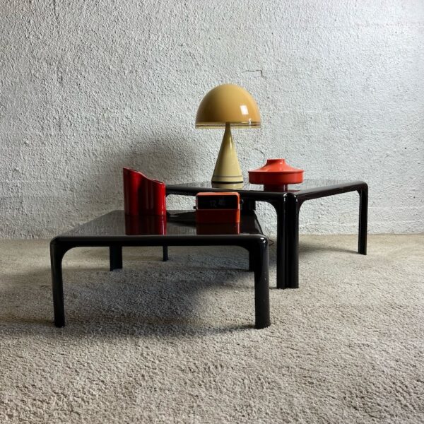 Arcadia Brown Table Magistretti Artemide 60s - natavintage.com