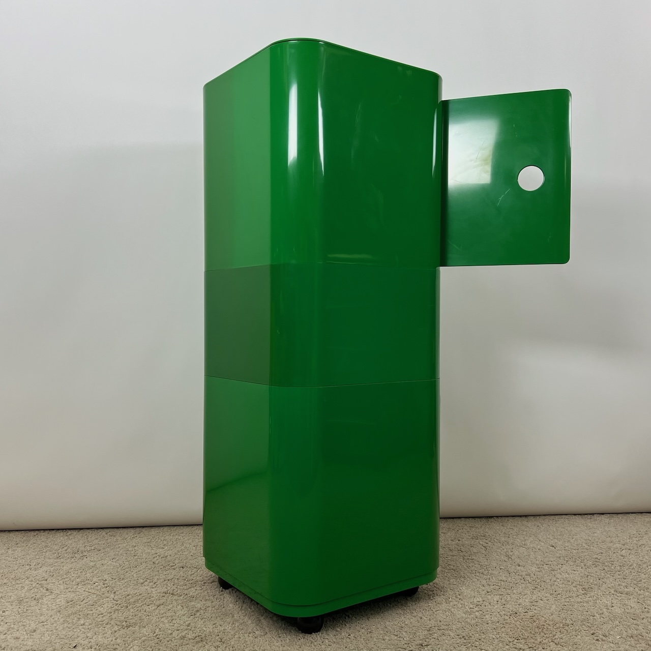 Green Squared Cabinet Kartell Castelli 60s - natavintage.com