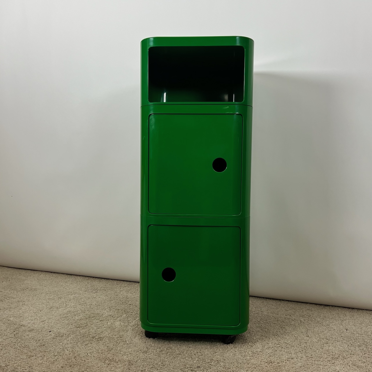 Green Squared Cabinet Kartell Castelli 60s - natavintage.com