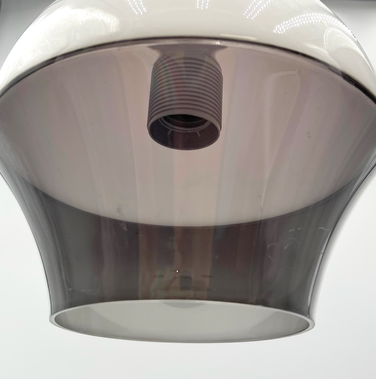 Vintage 70s UFO Lamp Space Age Pendant Dual Color - Image 2