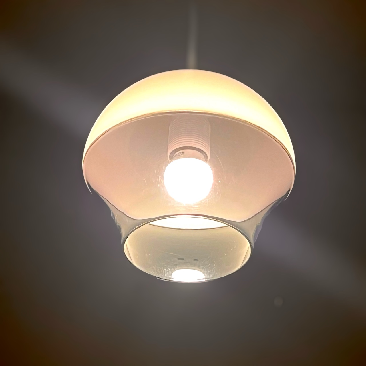 Vintage 70s UFO Lamp Space Age Pendant Dual Color - Image 10