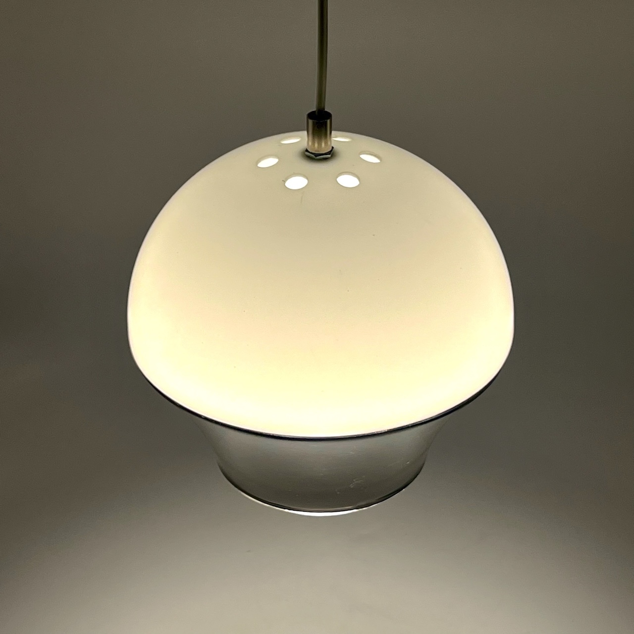 Vintage 70s UFO Lamp Space Age Pendant Dual Color - Image 4