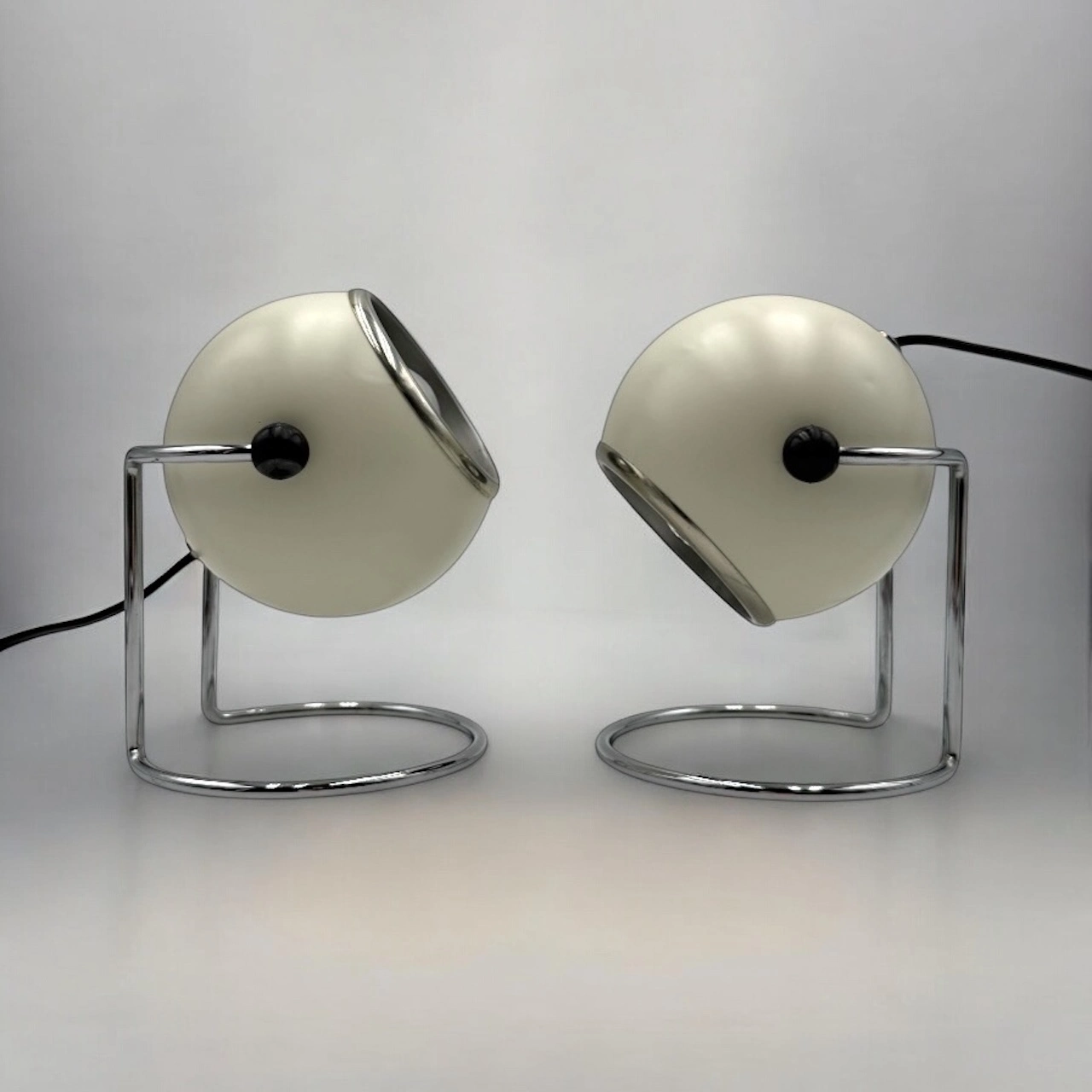 Vintage Targetti Sankey Eyeball Lamps –70s Design Icon