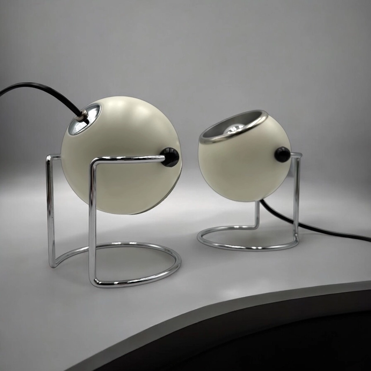 Vintage Targetti Sankey Eyeball Lamps –70s Design Icon