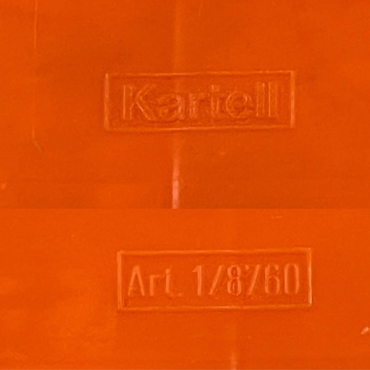 Rare 60s/70s Kartell Orange Bottle Holder – Vintage Decorative Object - Image 3