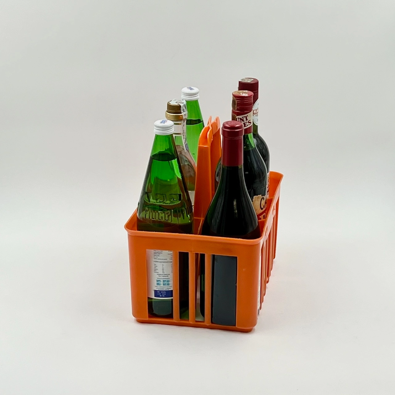 Rare 60s/70s Kartell Orange Bottle Holder – Vintage Decorative Object - Image 4