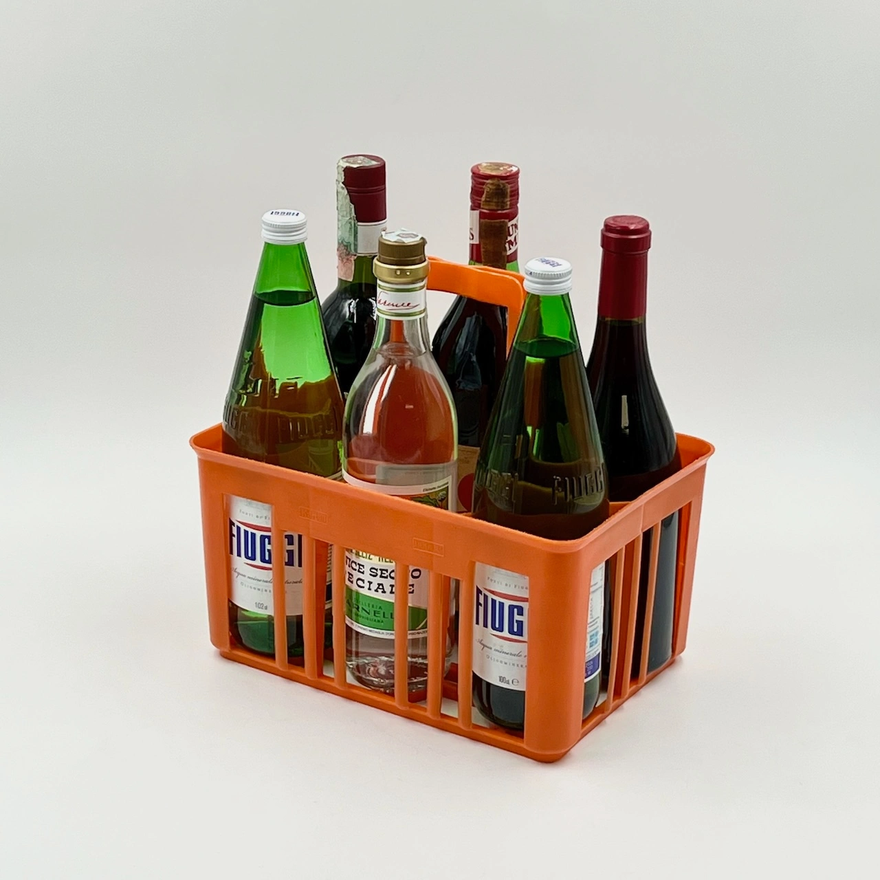 Rare 60s/70s Kartell Orange Bottle Holder – Vintage Decorative Object - Image 5