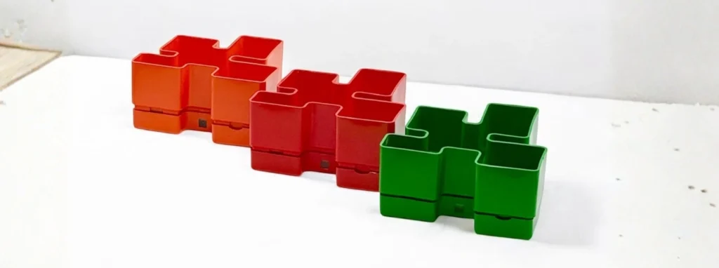 Set of Plastic Planters Scarabeo Programma Vastill Italian Platic Design 1970s