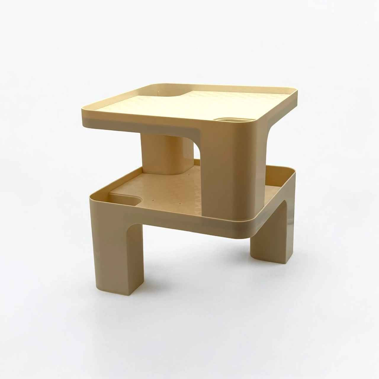 Pair of stackable ABS plastic space age side tables by Flair Holland, 1970s