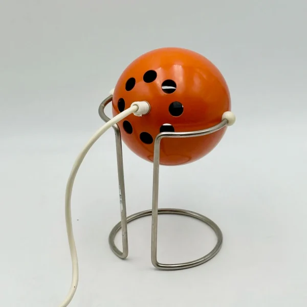 Vintage Space Age Eyeball Lamp 1970s Orange Chrome