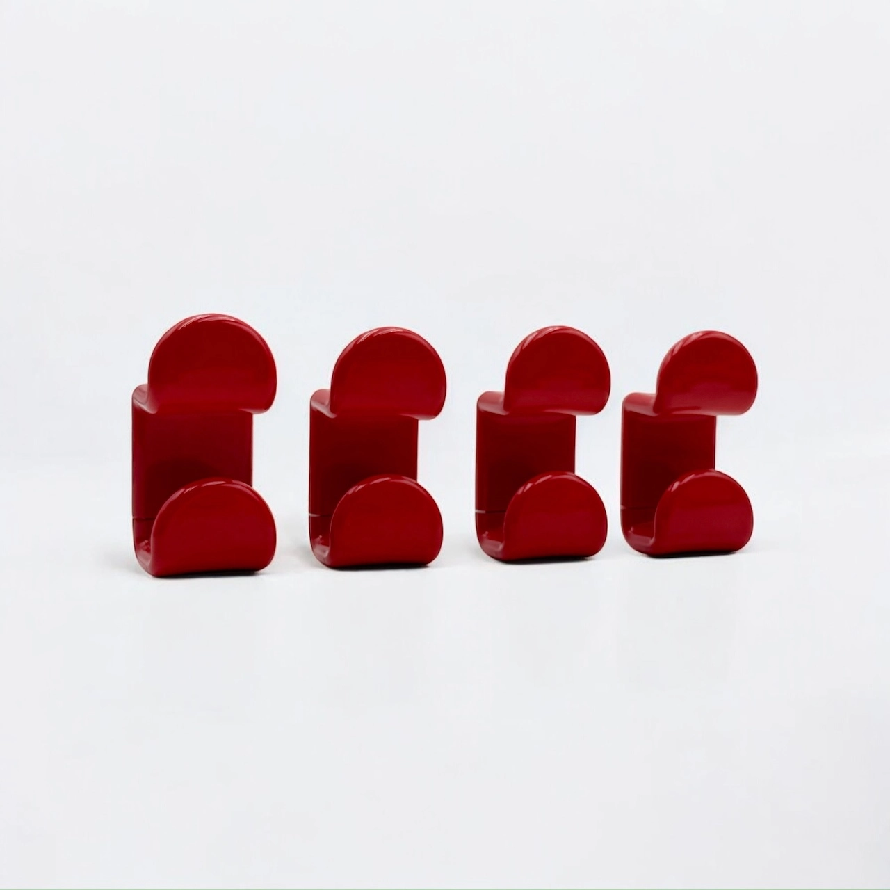 70s coat hooks by ambrogio rossari for gedy, set of 2