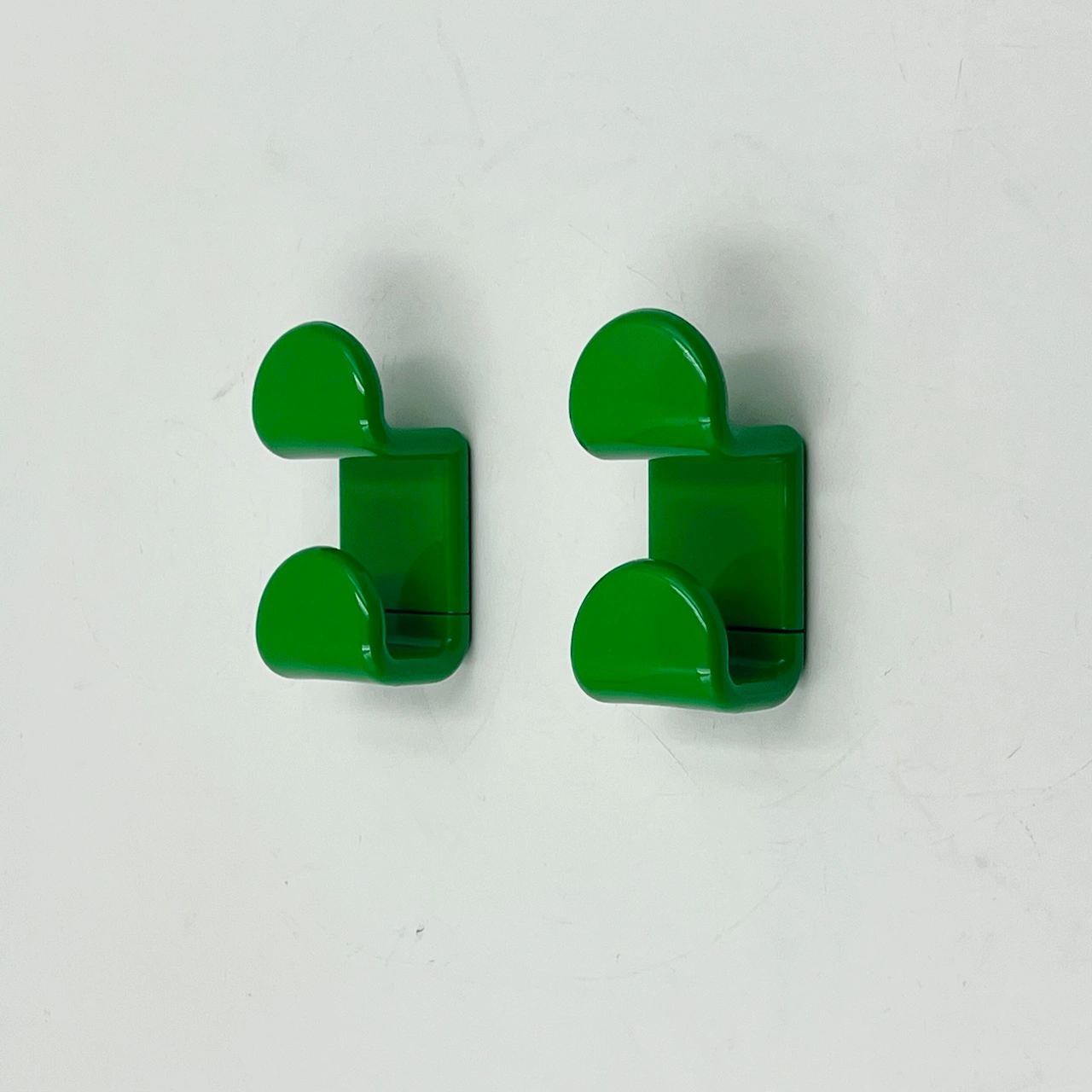 vibrant green 70s coat hooks ambrogio rossari gedy 1970s NOS