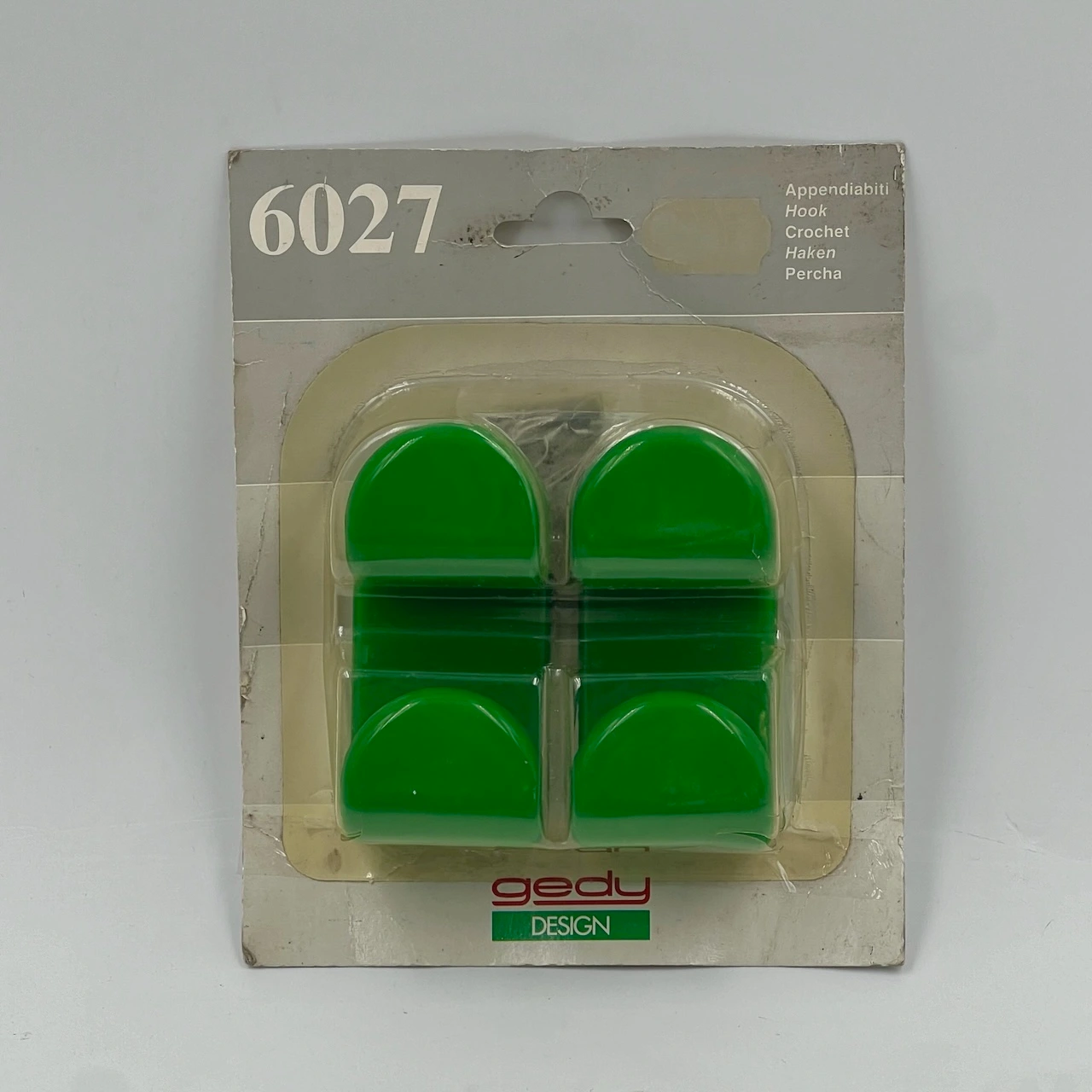 vibrant green 70s coat hooks ambrogio rossari gedy 1970s NOS