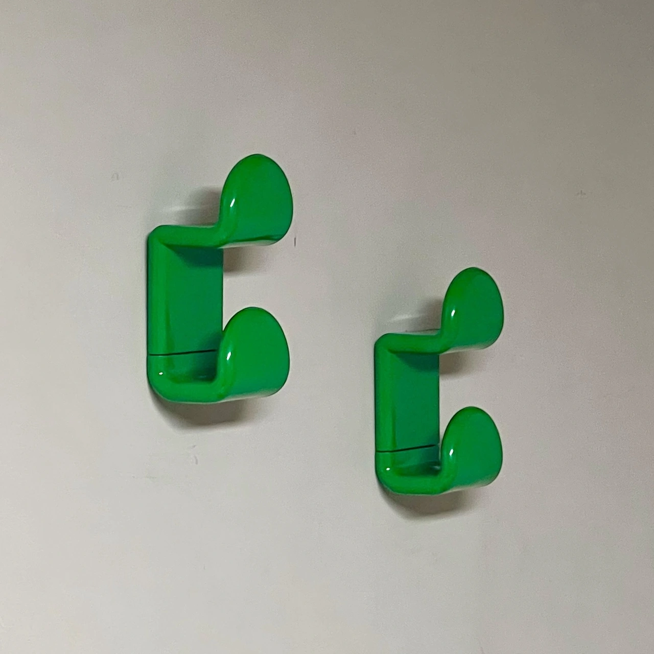 vibrant green 70s coat hooks ambrogio rossari gedy 1970s NOS