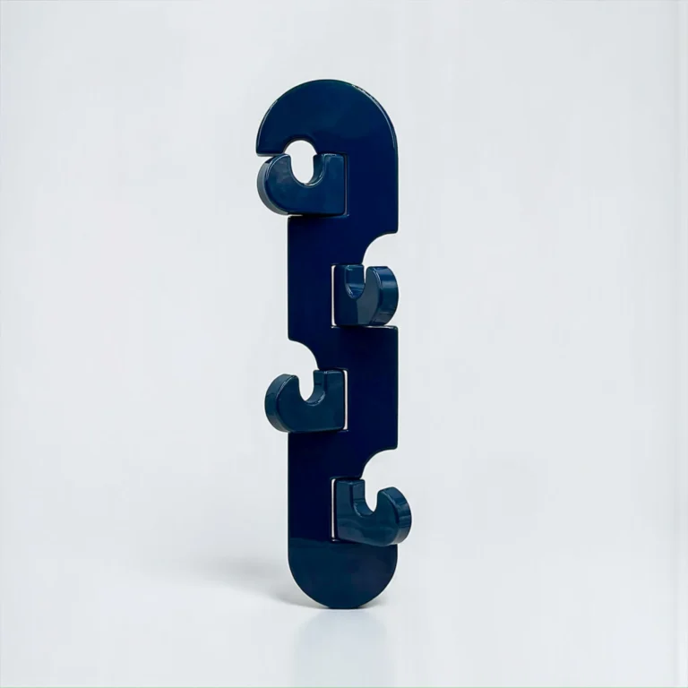 space age coat rack visiva milano blue plastic italy 1970s