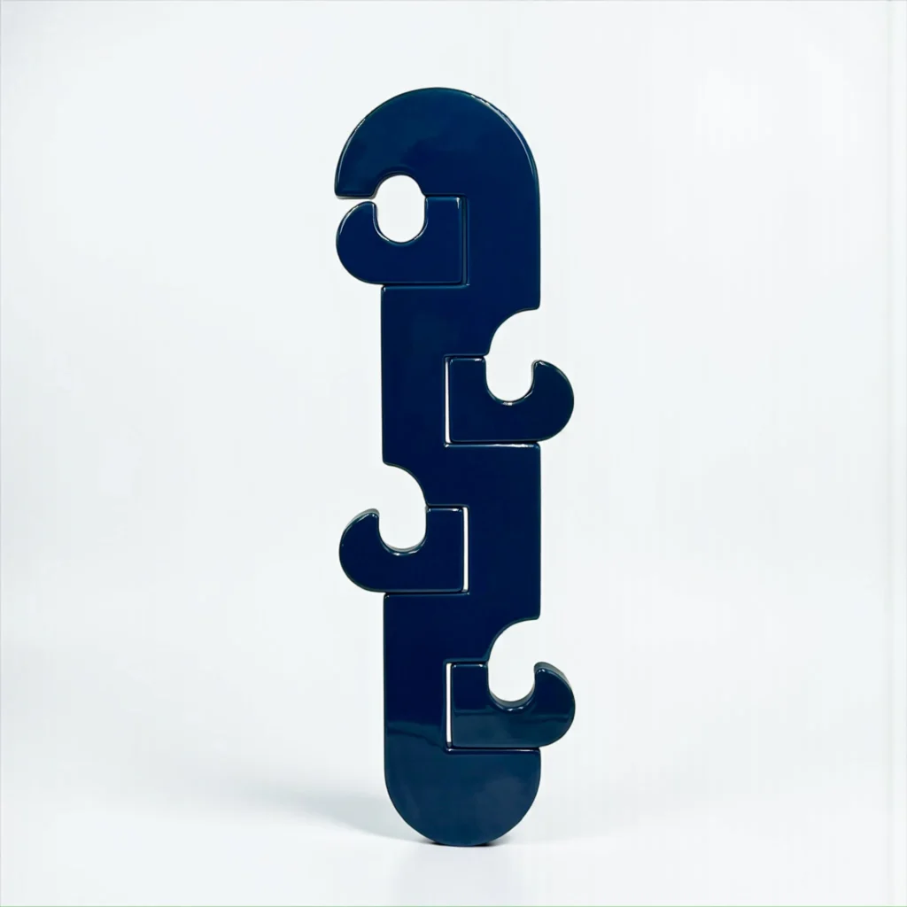 space age coat rack visiva milano blue plastic italy 1970s