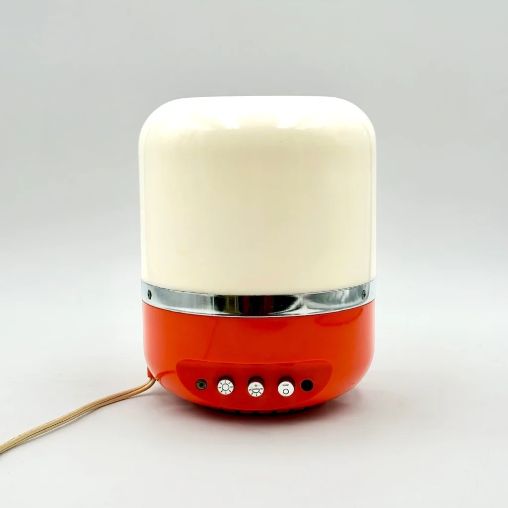 space age radio lamp by europhon adriano rampoldi 1970s