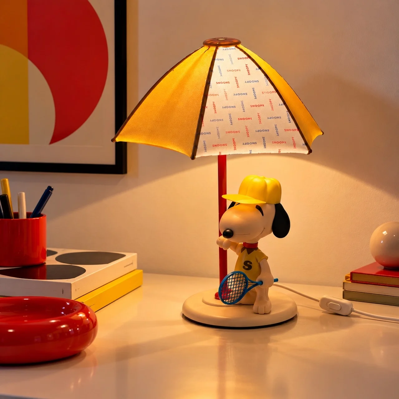 Vintage Snoopy Table Lamp by Nuova Linea Zero, Italy